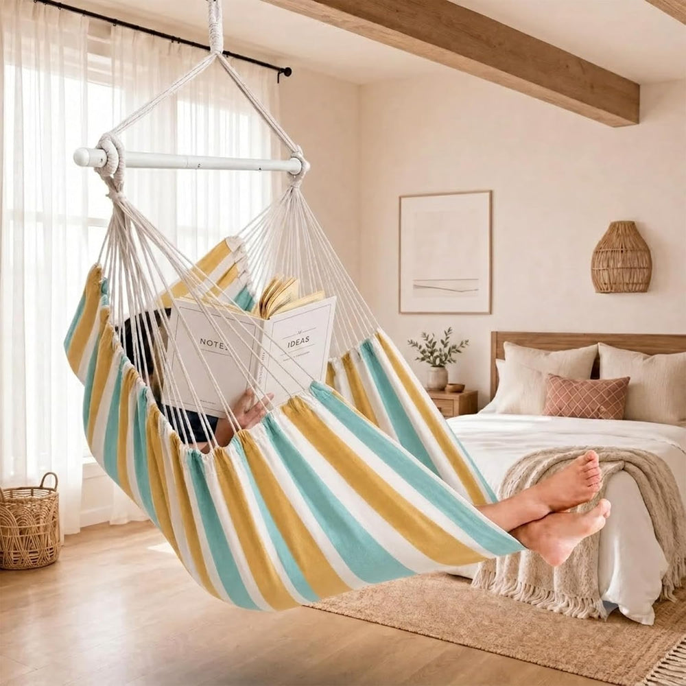 ADVOKAIR Hammock Chair Swing 500lbs Steel Bar Multi-Size Bedroom&Porch