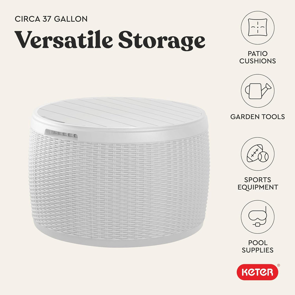 Keter Circa 37 Gallon Resin Deck Box Stool
