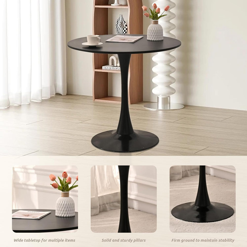 SoarFlash Black Round Dining Table, 31.5" Tulip Kitchen Dining Table 2-4...