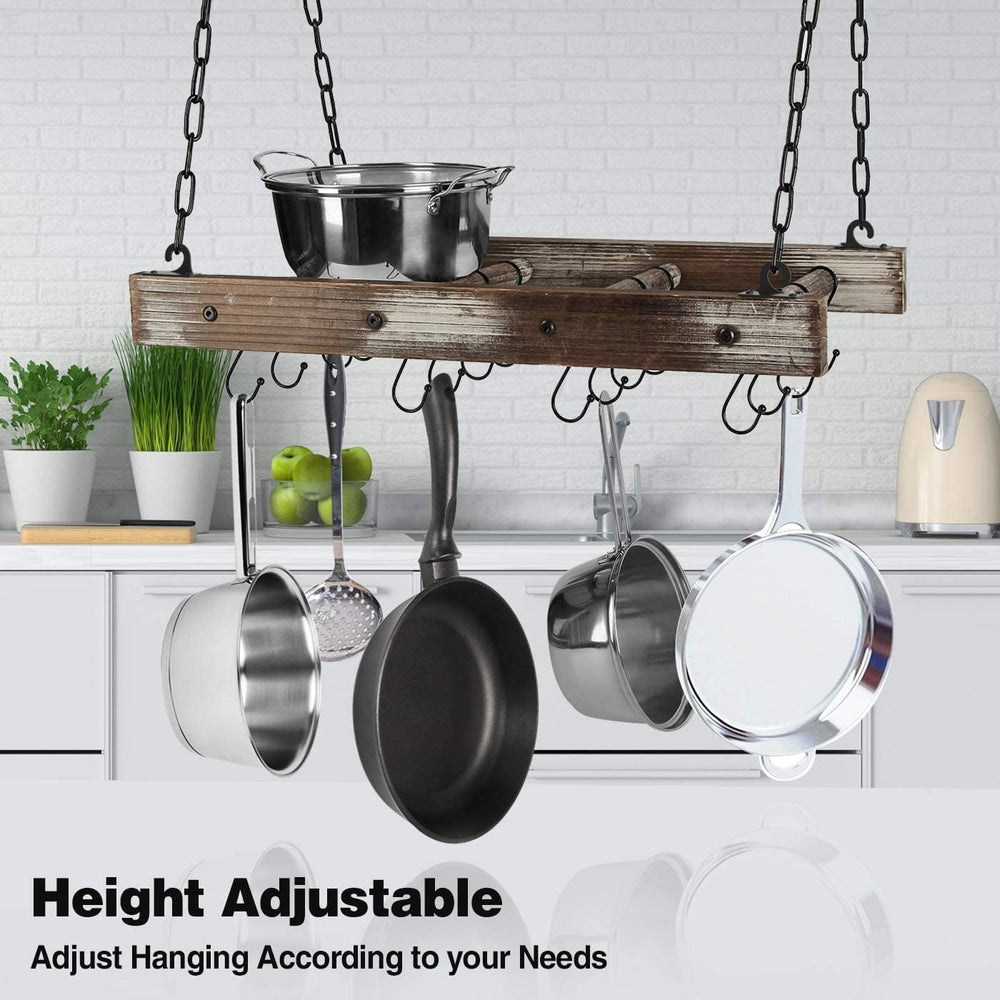 J JACKCUBE DESIGN Hanging Pot Rack Pan Ceiling Wall Mounted Hanger Multi- Pur...