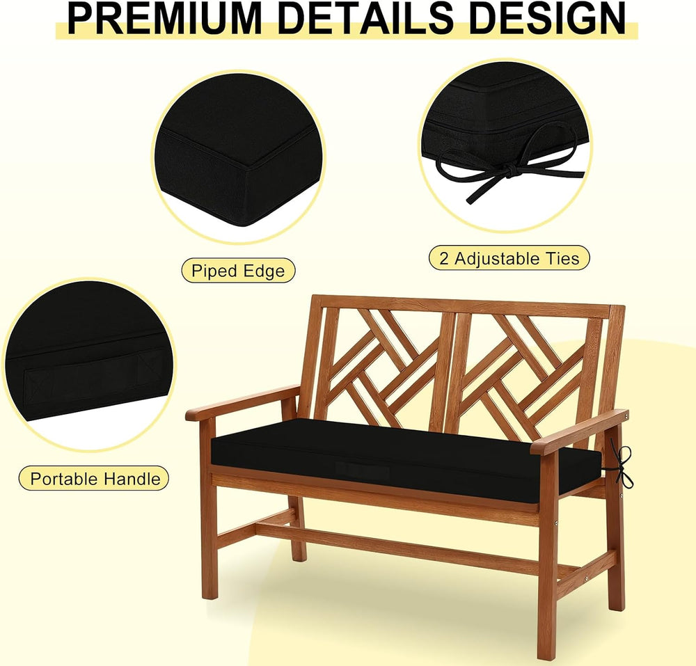 downluxe Outdoor Bench Cushion Waterproof, 48 x 18 Inch Patio Furniture Cushi...