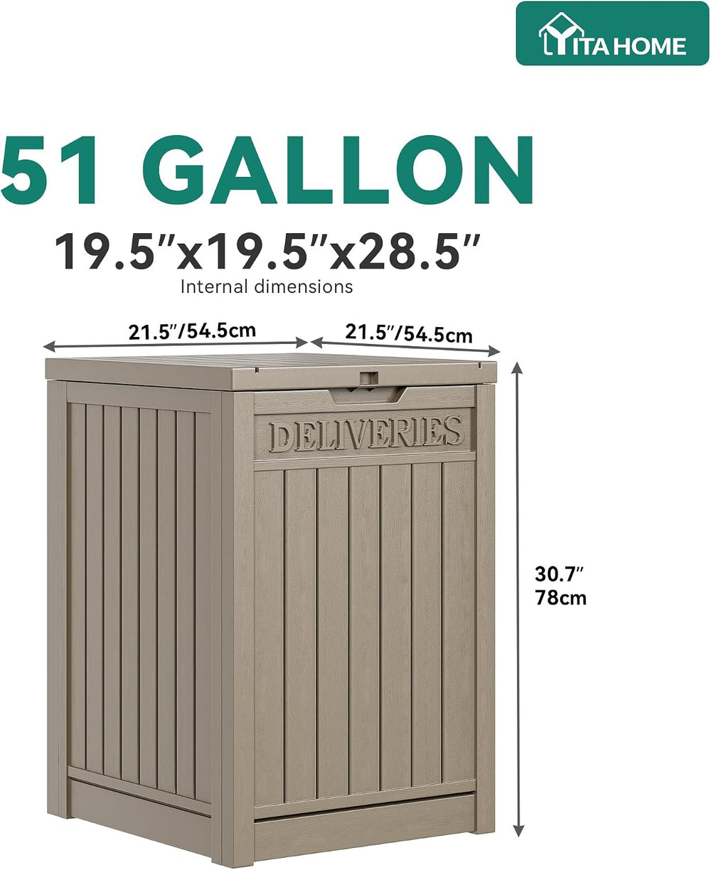 YITAHOME Outdoor Package Delivery Storage Box 51 Gallon