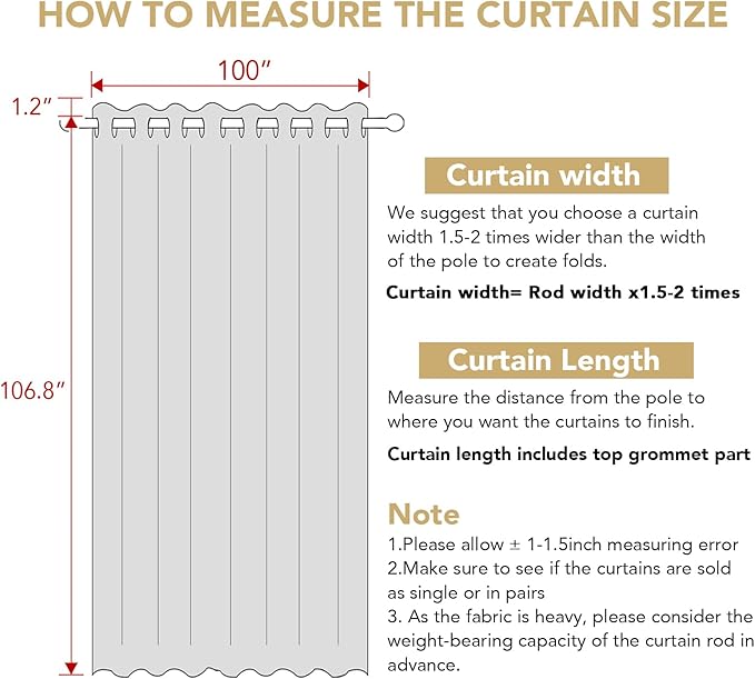 H.VERSAILTEX Linen Blackout Curtains Durable Thick Textured Linen Look 100% B...