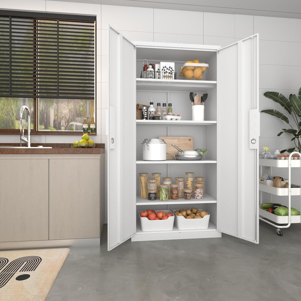 71" Garage Storage Cabinet, White