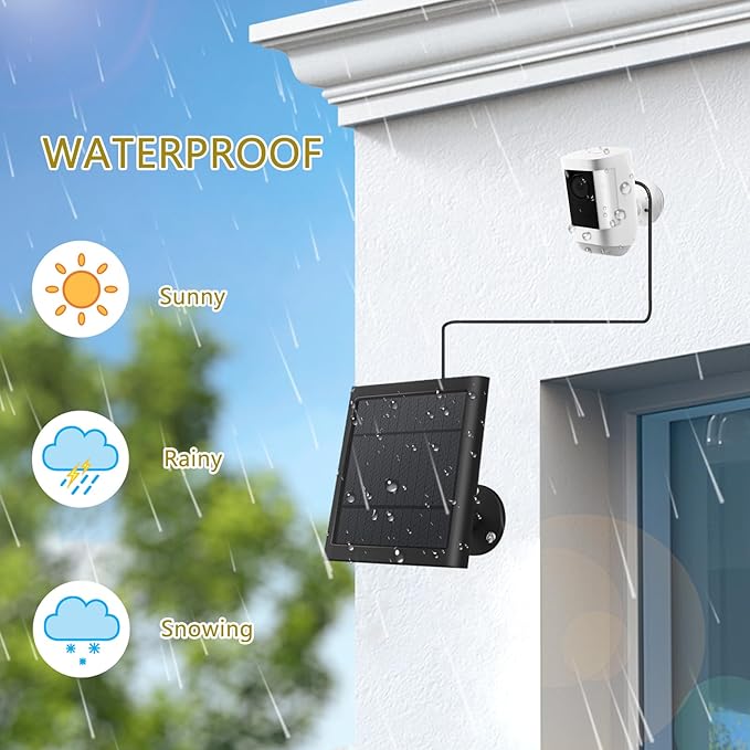 2 Pack - Solar Panel for Ring Security Camera Spotlight Cam Plus/Pro(Battery)...