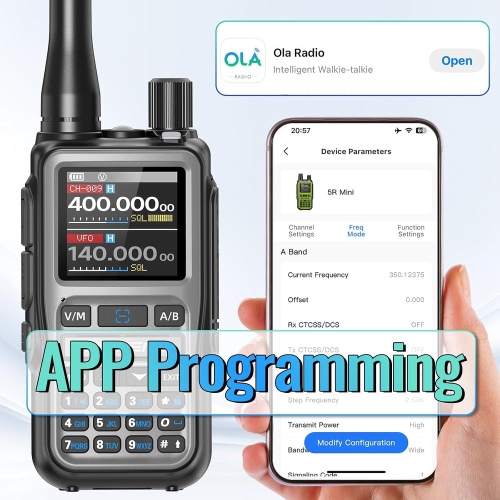 Baofeng Radio UV-5R Mini Ham Radio Long Range Handheld Two Way Radio NOAA Wea...