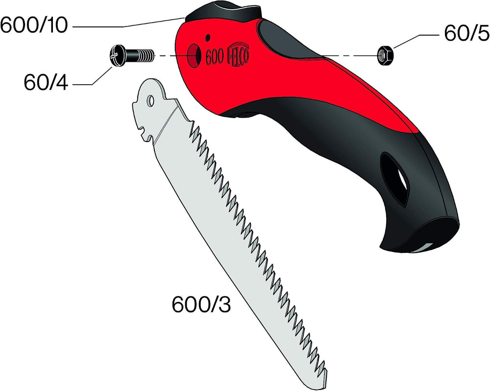 Felco Folding Saw (F 600) - Classic Tree Pruning Saw with Pull-Stroke Action,...