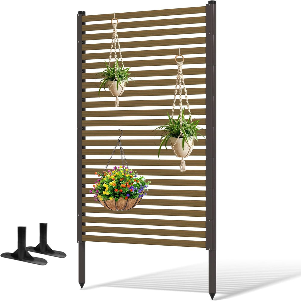 Privacy Screen with Base Feet for Outside,3ft W x 5ft H