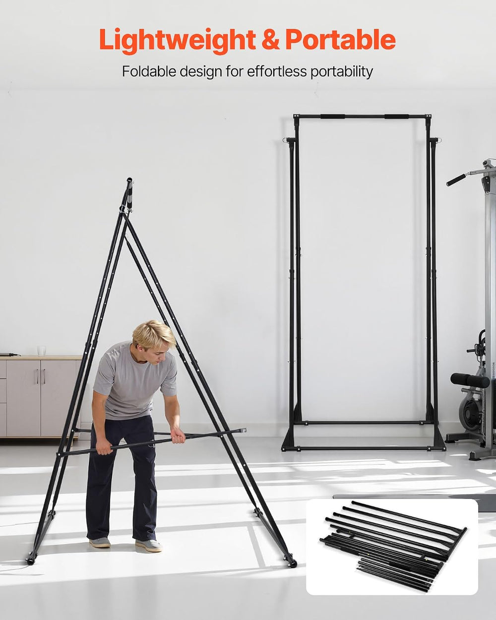 VEVOR Aerial Yoga Frame & Hammock, 551.15 lbs Load Capacity, 9.68 ft Heig...