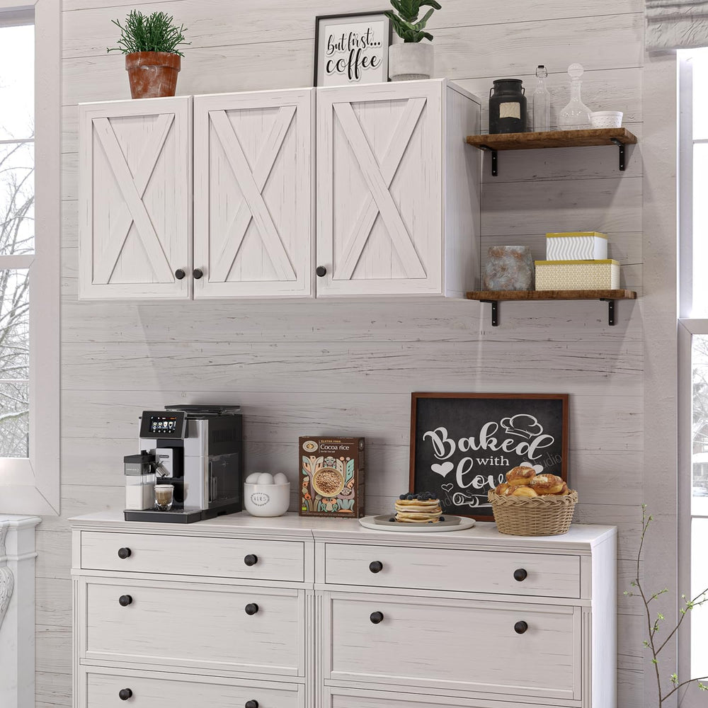 Wall Cabinet, Bathroom Wall Cabinet,Farmhouse Wall Mounted Cabinets for Kitch...