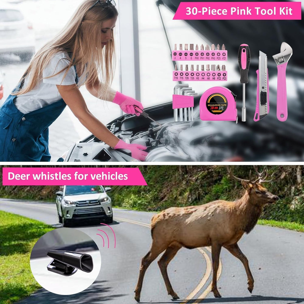 Car Emergency Kit with Portable Air Compressor - Roadside Emergency Kit for V...
