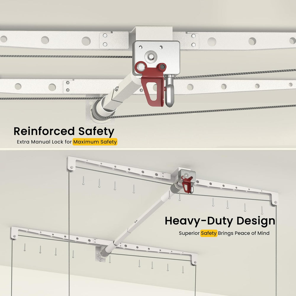 Overhead Garage Storage Rack for 8-10ft Ceiling, Heavy-duty 4x4 FT Garage Cei...