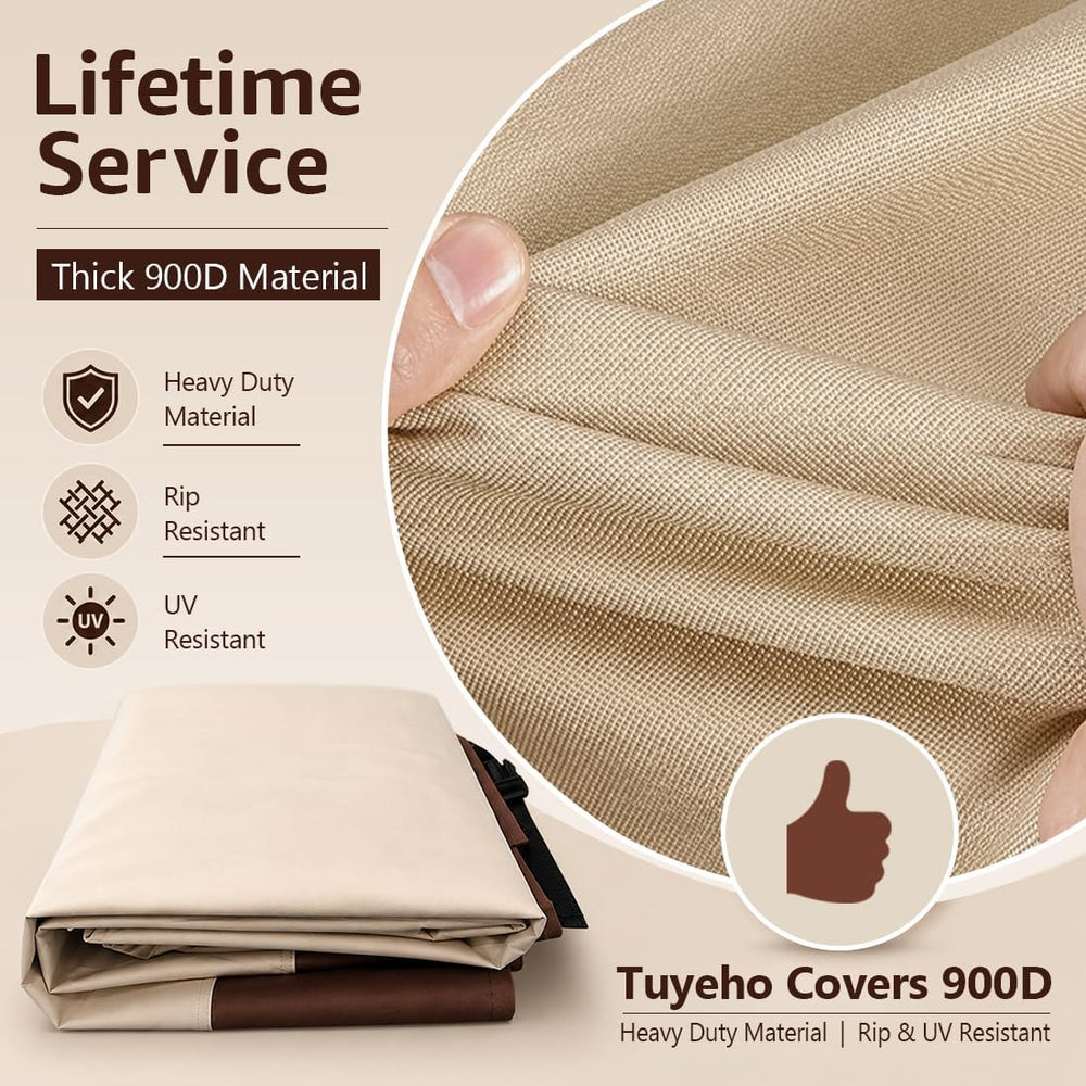 Tuyeho 900D Adirondack Patio Chair Cover 40x37x30 Outdoor Waterproof