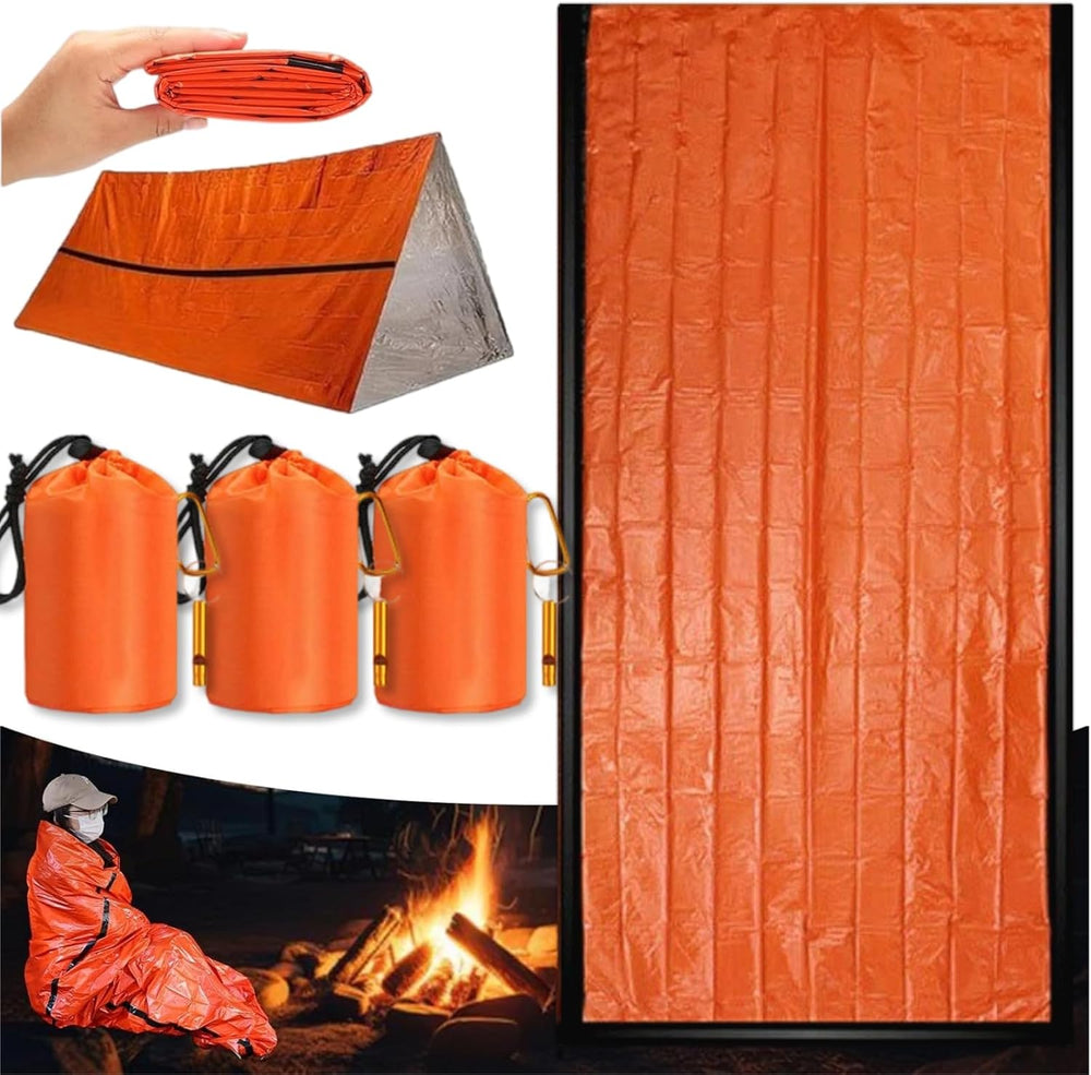 Emergency Sleeping Bag with Whistle, Portable Emergency Survival Bag, Lightwe...