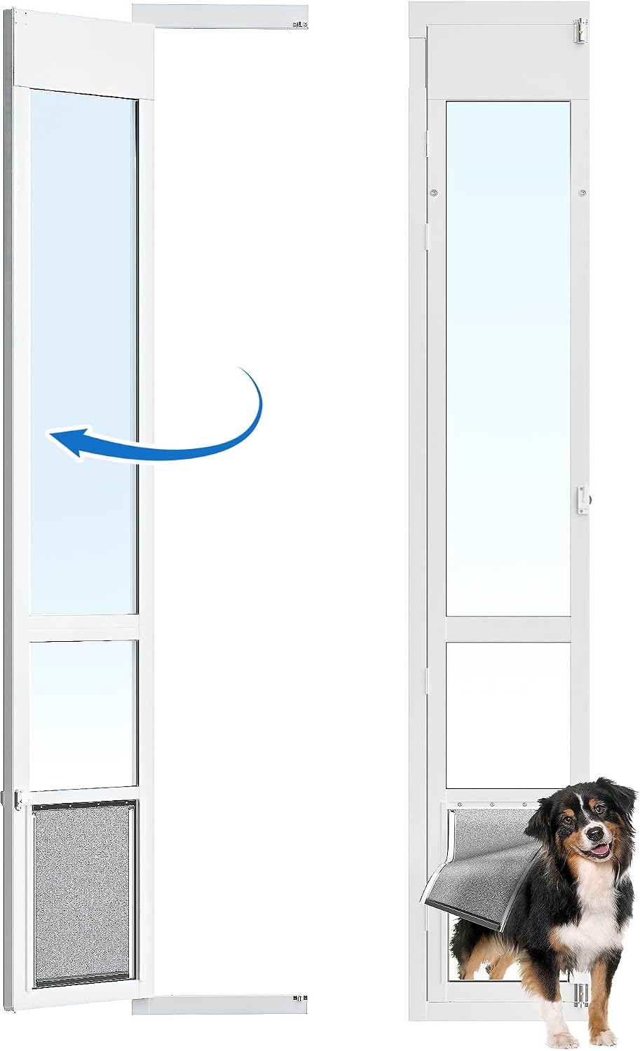 Large Dog Door for Sliding Glass Door, Openable Doggy Door for Sliding Glass ...