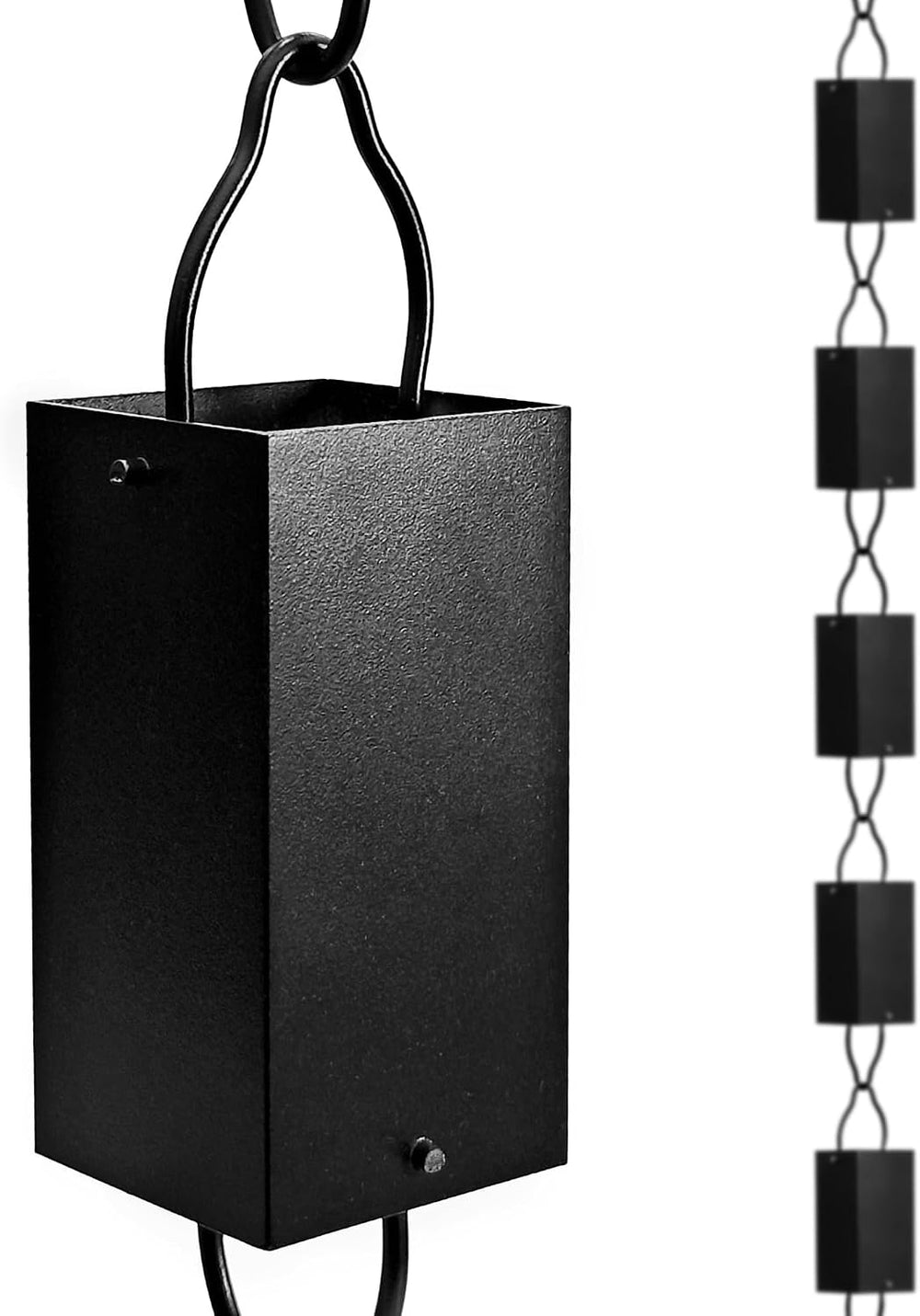 3 ft Aluminum Rain Chain for Gutters Outside, Big Square Cup