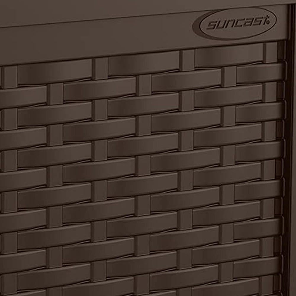 Suncast 22 Gal, Small Outdoor Storage Deck Box, Java Resin, Flat Lid