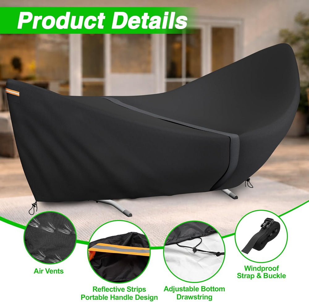 EVRBUL Hammock Cover 11-12 Ft, Heavy Duty 420D Waterproof Stand Covers For 2 ...