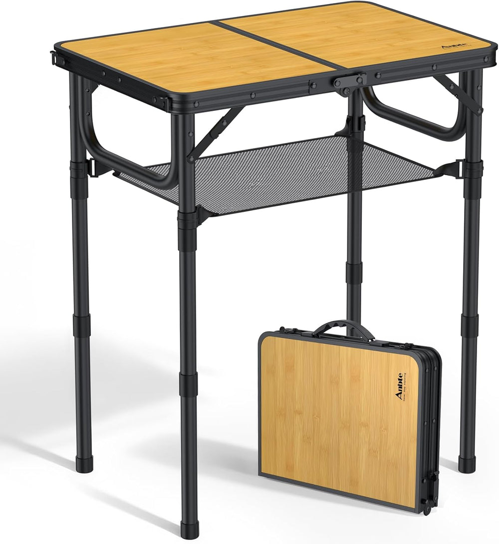 Anbte 2ft Camping Table Foldable, 24" x 16" Small Folding Table Por...