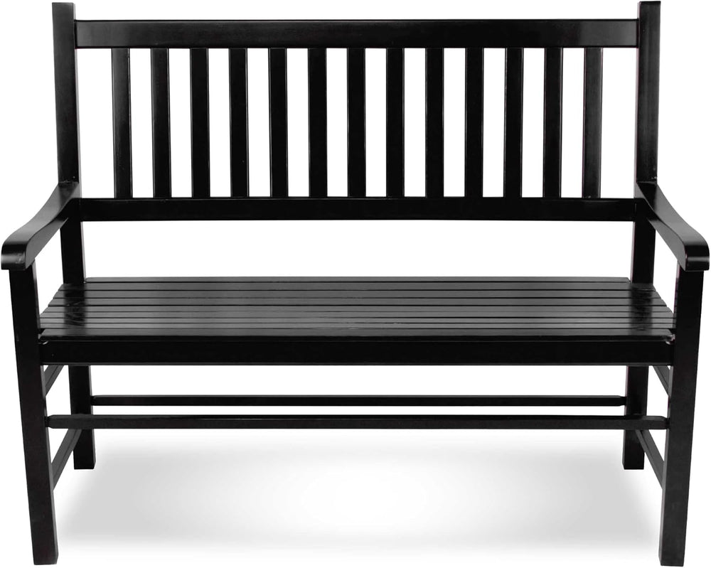Shine Company Eden Outdoor Garden Bench, Black