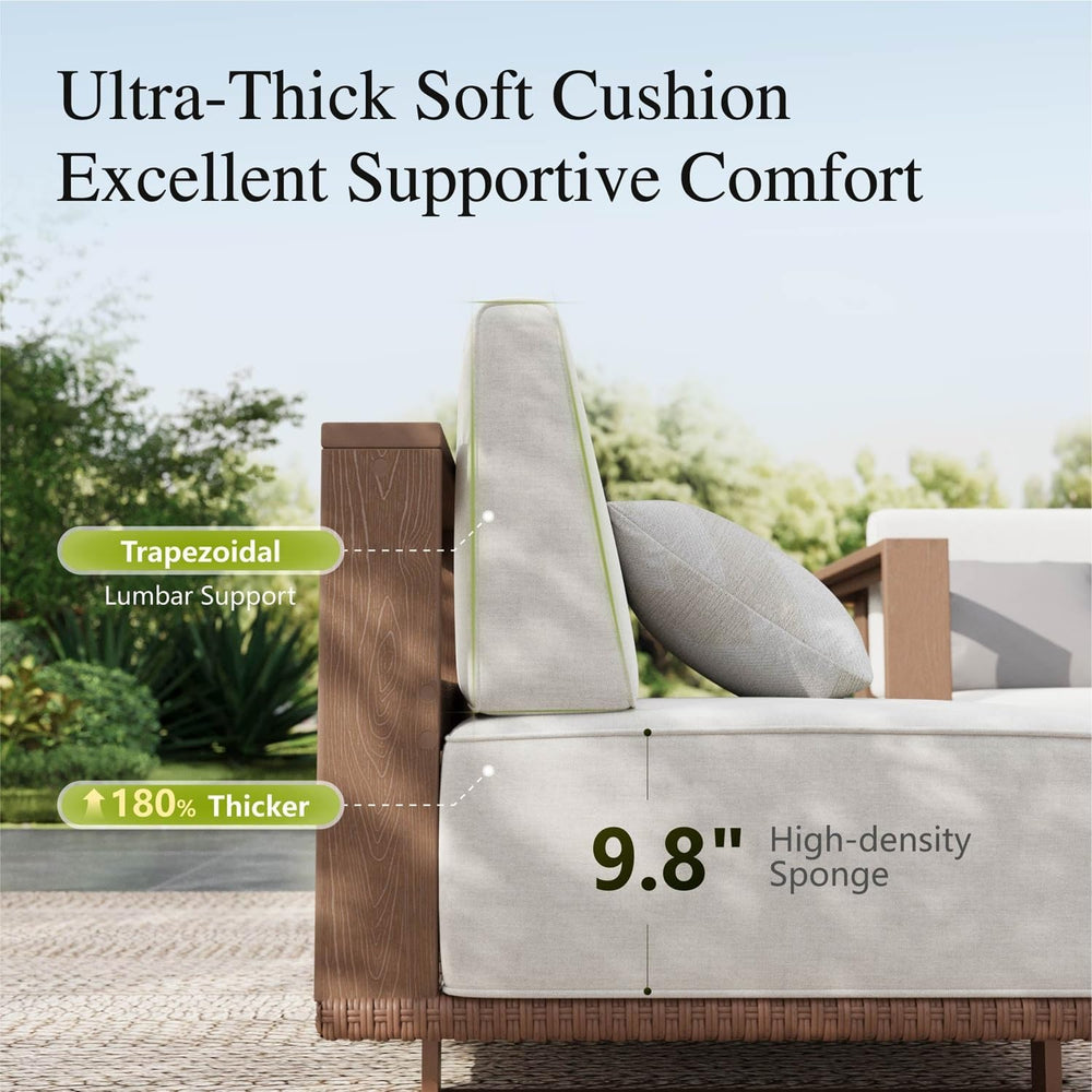 Sophia & William HDPE Patio Furniture Set, 2 Pieces Beige
