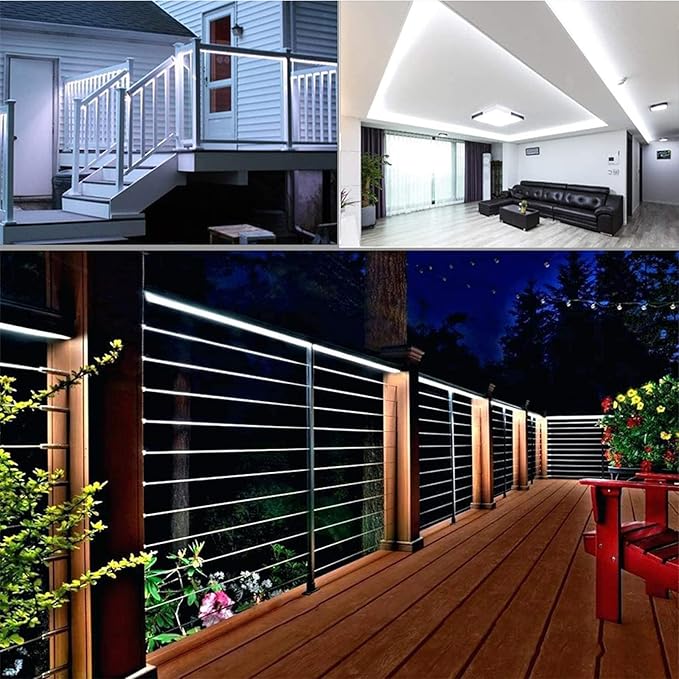 50ft 360 LED Rope Lights Outdoor, Connectable and Flexible Tube Lights with 8...