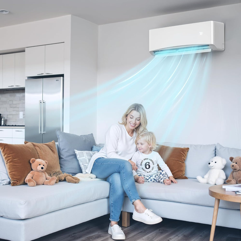 12000BTU Mini Split Air Conditioner& Heater, 17 SEER2 𝟐𝟑𝟎𝐕 Wall-Mounted A...