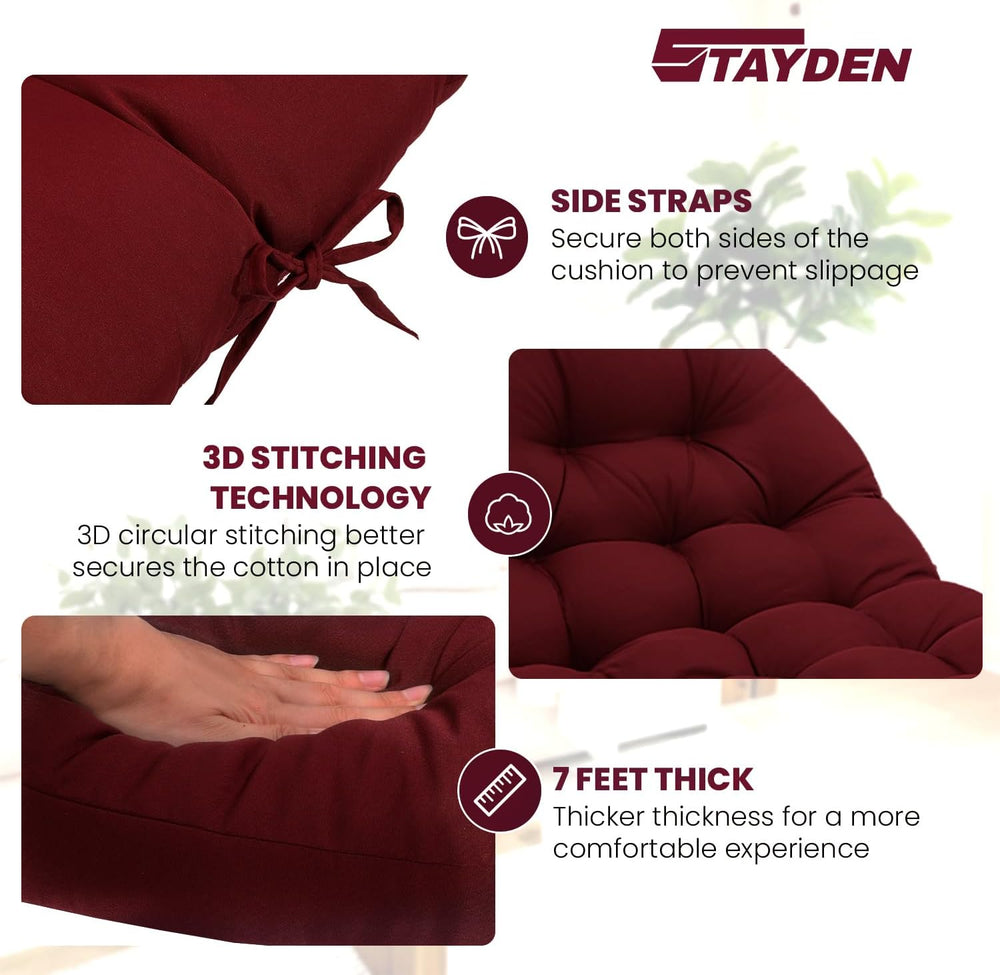 Egg Chair Cushion Replacement Outdoor Hanging Chair Cushion for Patio Furitur...