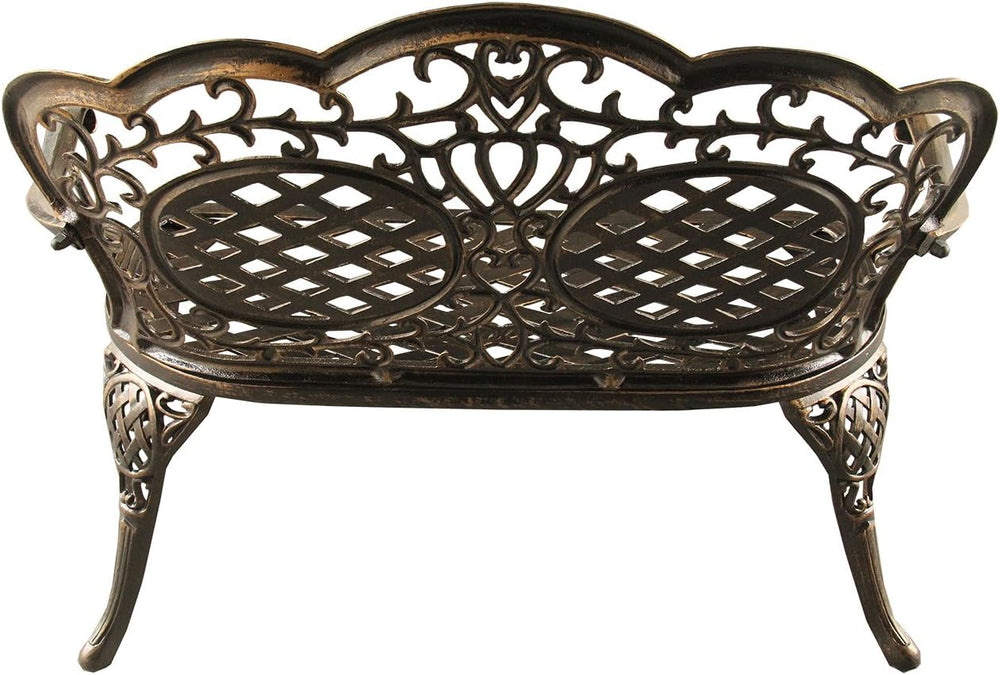 Oakland Living Outdoor Aluminum Loveseat Bench, Bronze