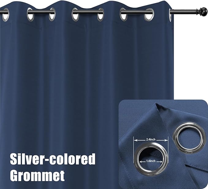 BONZER Outdoor Curtains for Patio Water Resistant Heavy Privacy Light Filteri...