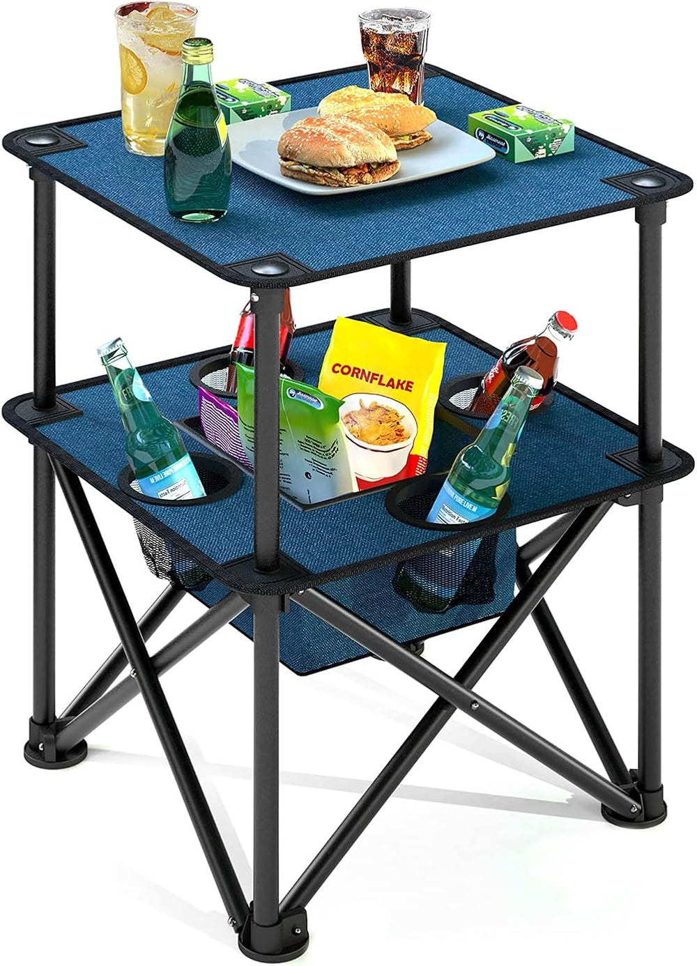 Folding Camping Table, Portable Outdoor Picnic Table, Lightweight Square Camp...