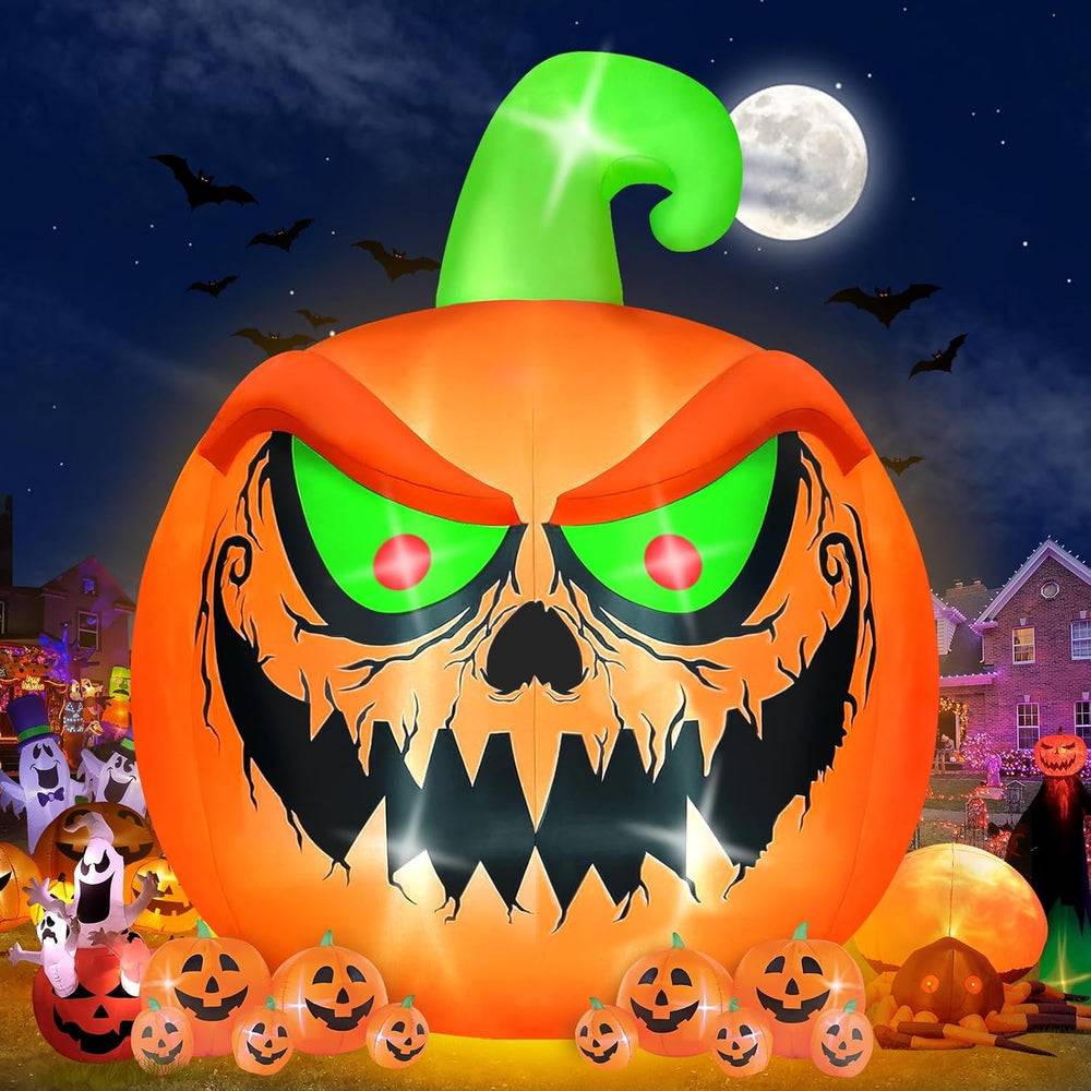 Kalolary 15 FT Giant Halloween Inflatable Pumpkin Outdoor Decorations Blow Up...