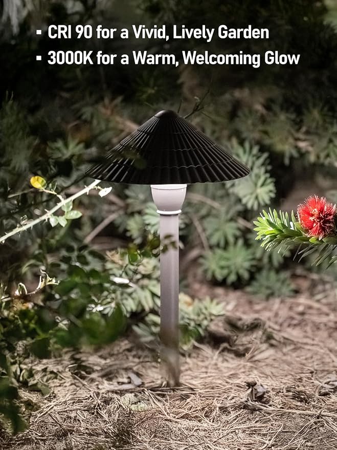 LEONLITE 12-Pack LED Low Voltage Landscape Lights, 3W Cast-Aluminum 12-24V Pa...