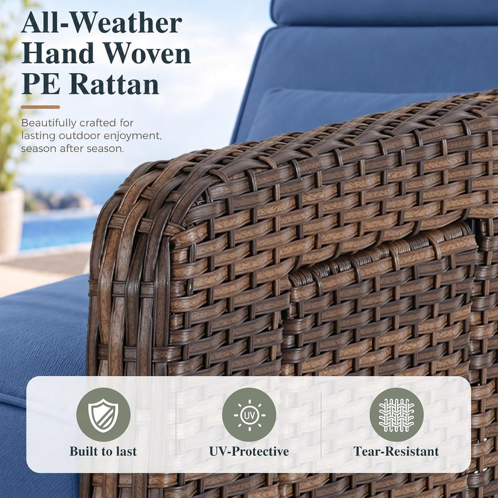 Restland Upgraded Outdoor Recliner with Independent Adjustable Back & Foot