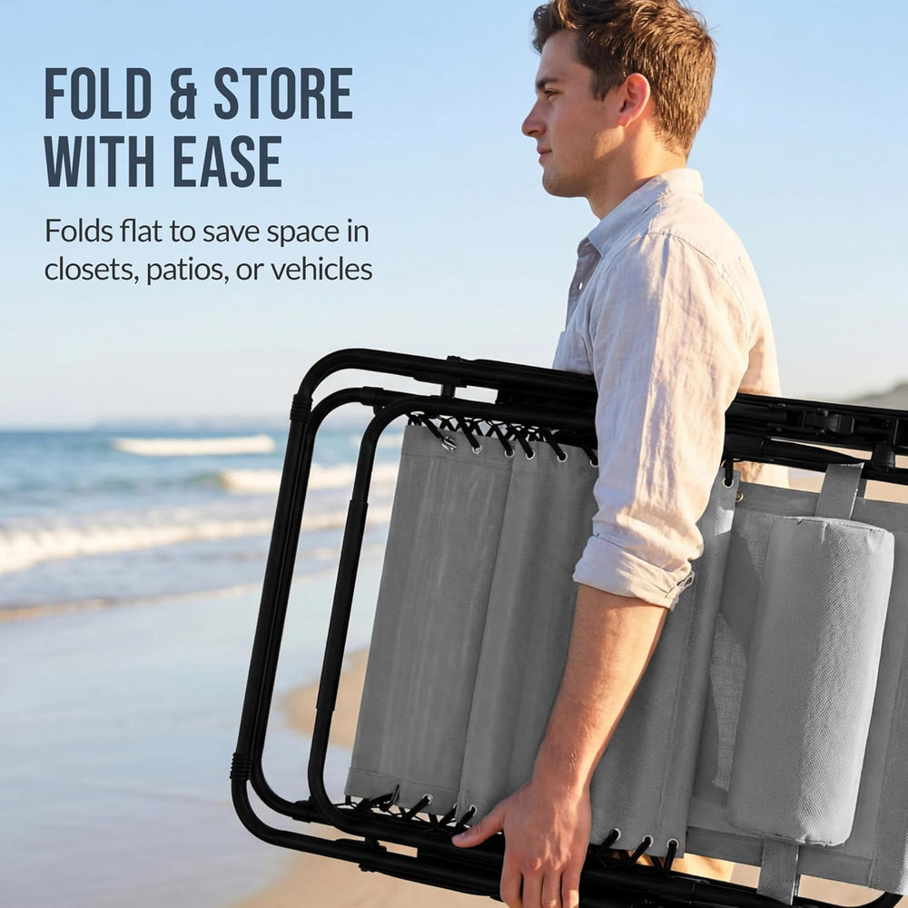 Best Choice Products Set of 2 Extra Wide Adjustable Steel Mesh Zero Gravity L...