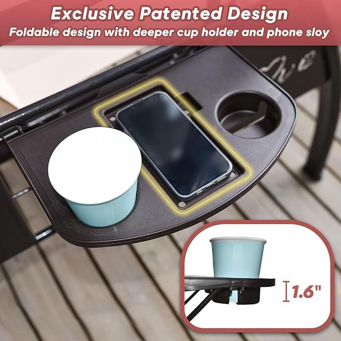 3 Seat Outdoor Porch Patio Swing with Stand 800lbs 2-in-1 Convertible Swing B...