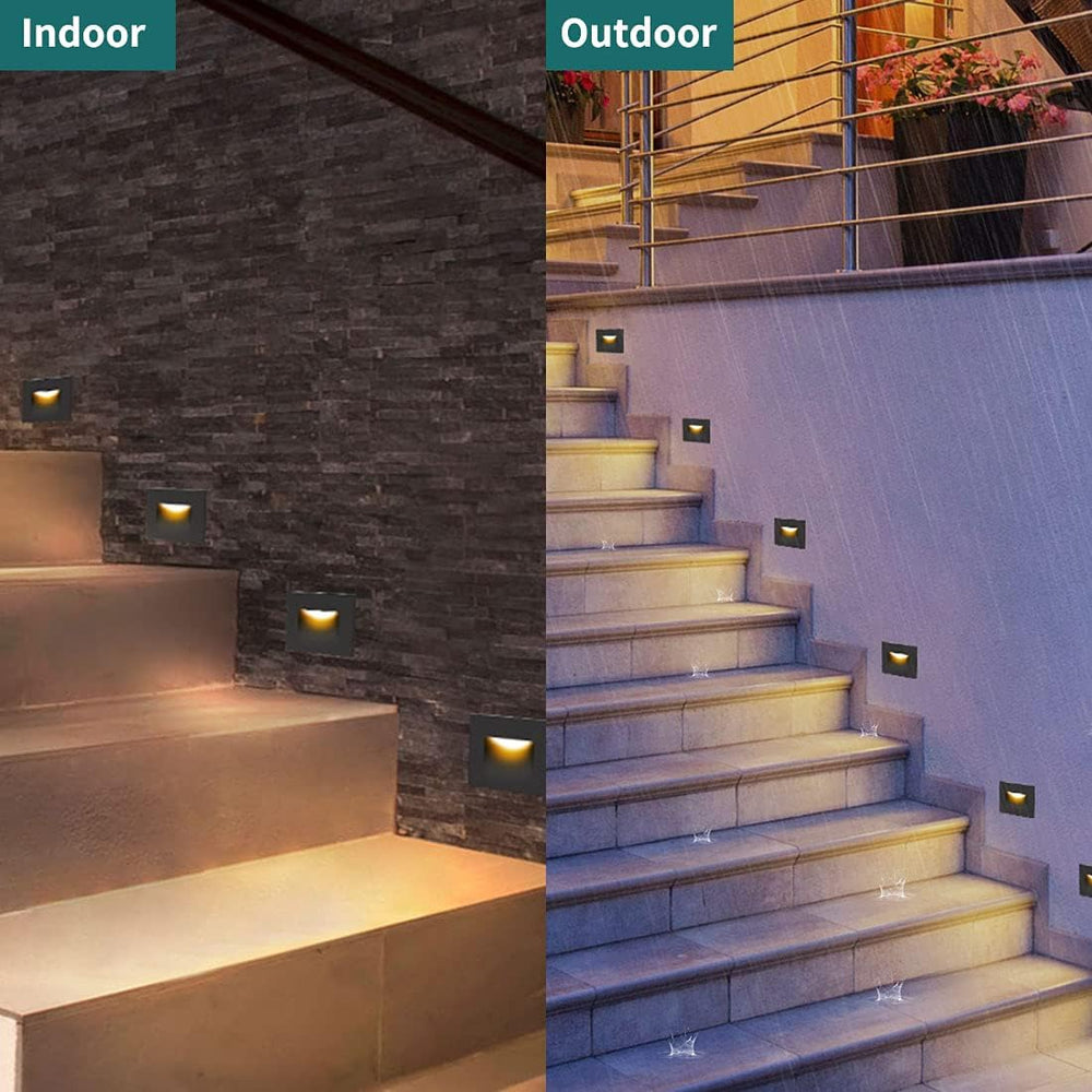kadision 120V Dimmable LED Step Lights, 3000K/4000K/5000K, 4-Pack