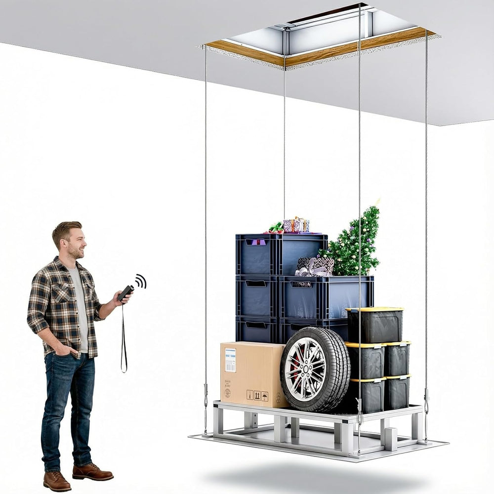 Electric Attic Lift for Garage Storage