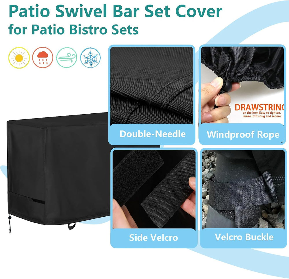 Oslimea Bar Height Patio Set Cover, 70" L x 32" D x 47" H