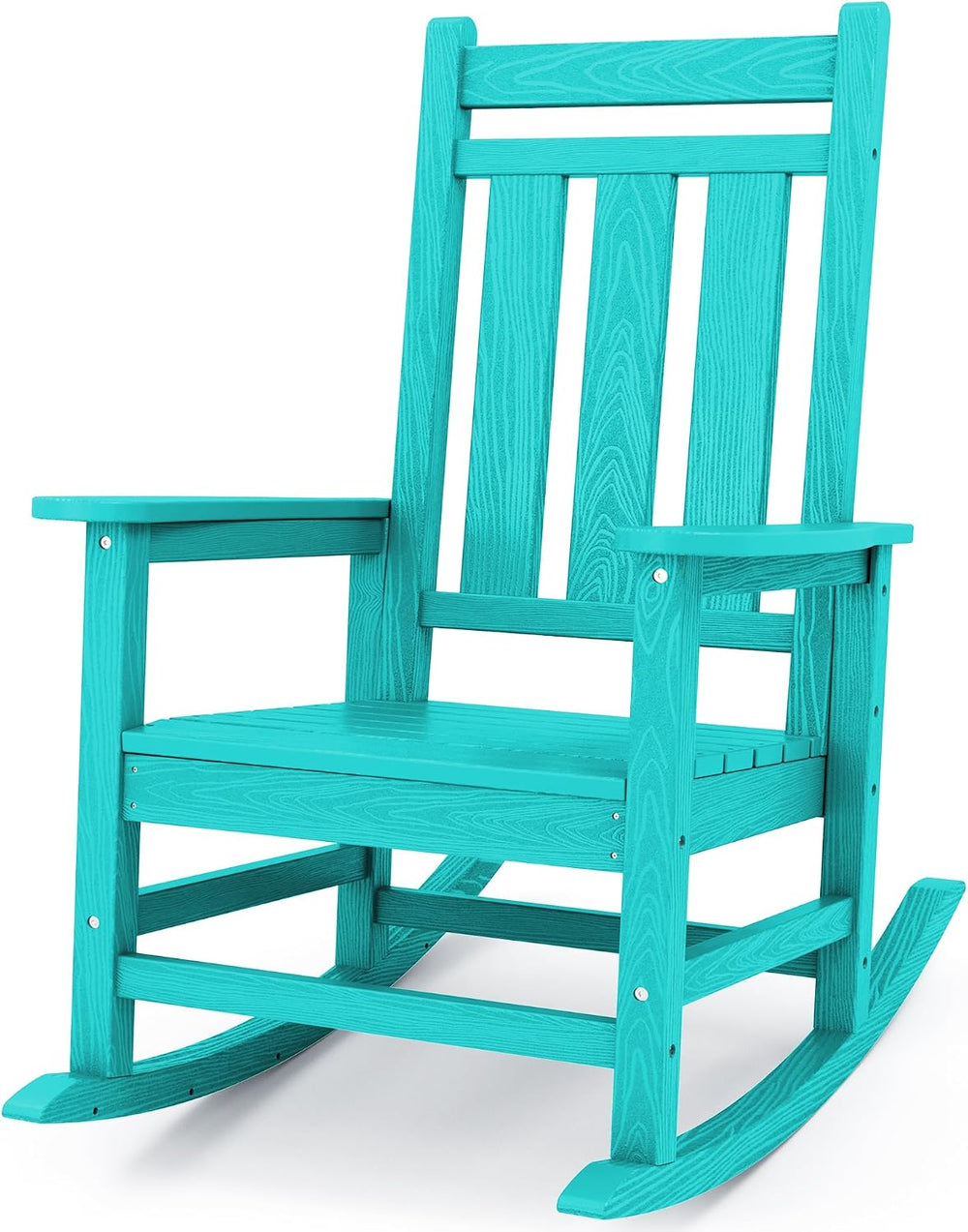 KINGYES Oversized Outdoor Rocking Chair, HDPE Patio Rockers, Aruba