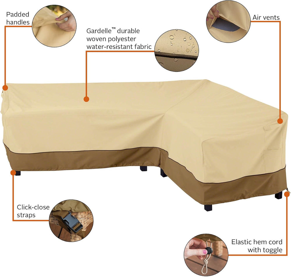 Classic Accessories Veranda Water-Resistant 104 Inch Patio Right-Facing Secti...