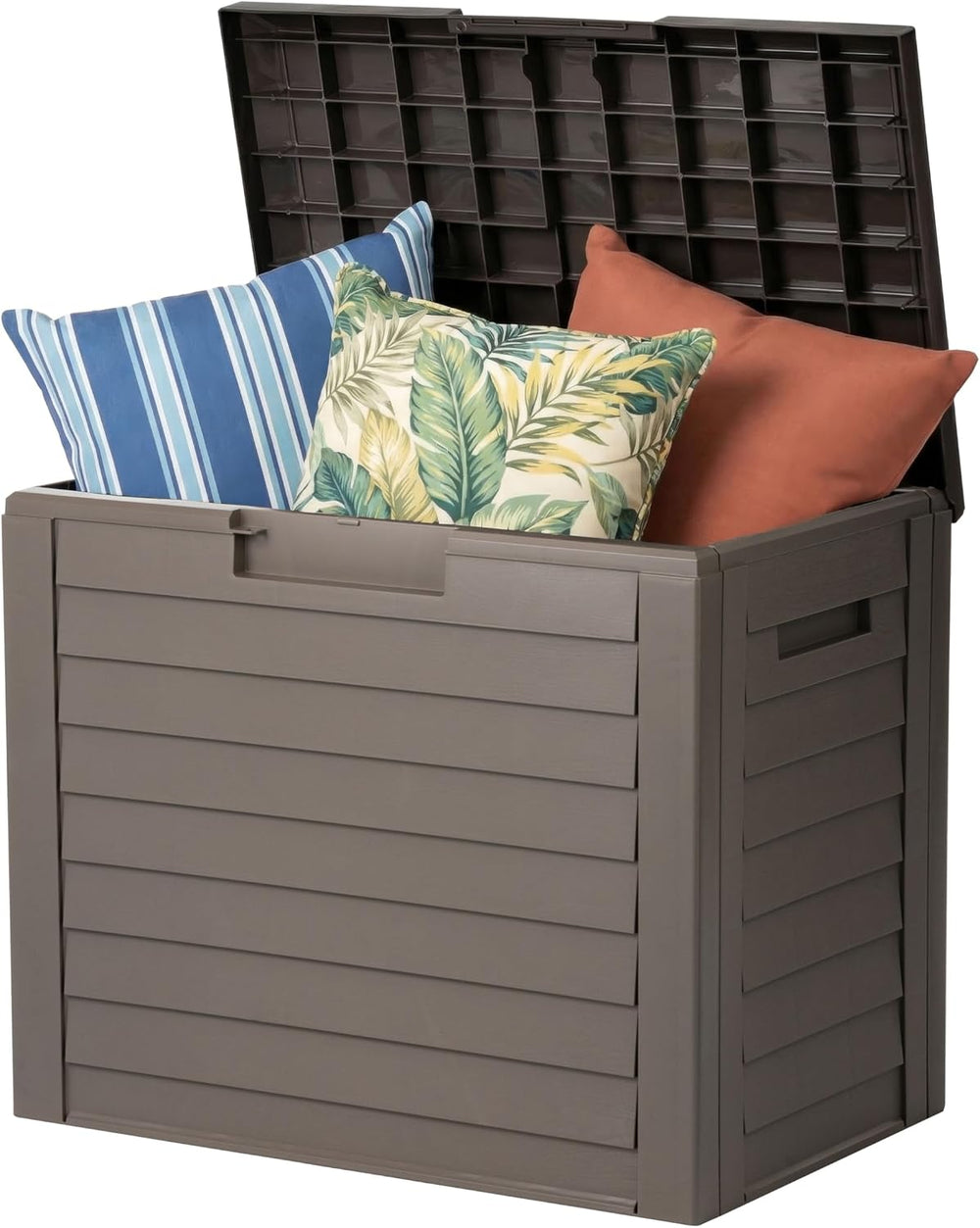 IRIS USA 35 Gallon Outdoor Deck Box, Lockable, Weather-Resistant, Brown