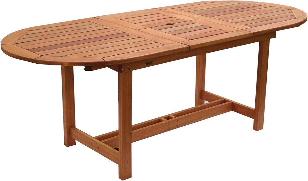 Amazonia Arizona 9 Piece Oval Outdoor Dining Set | Eucalyptus Wood | Durable ...