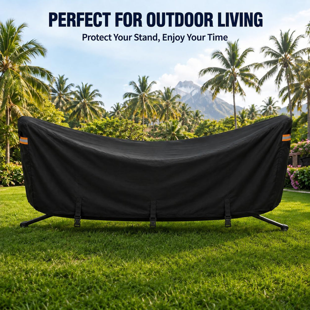 600D Waterproof Hammock Cover for 11-12FT Stand, Heavy Duty Outdoor