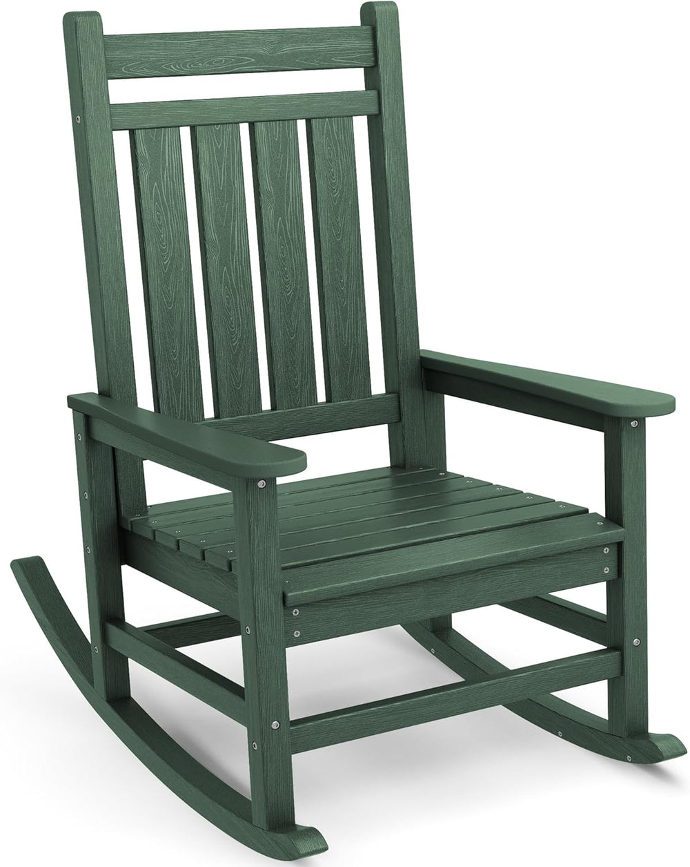 SERWALL HDPE Rocking Chair, Oversized Rocking Chair for Adults, Green