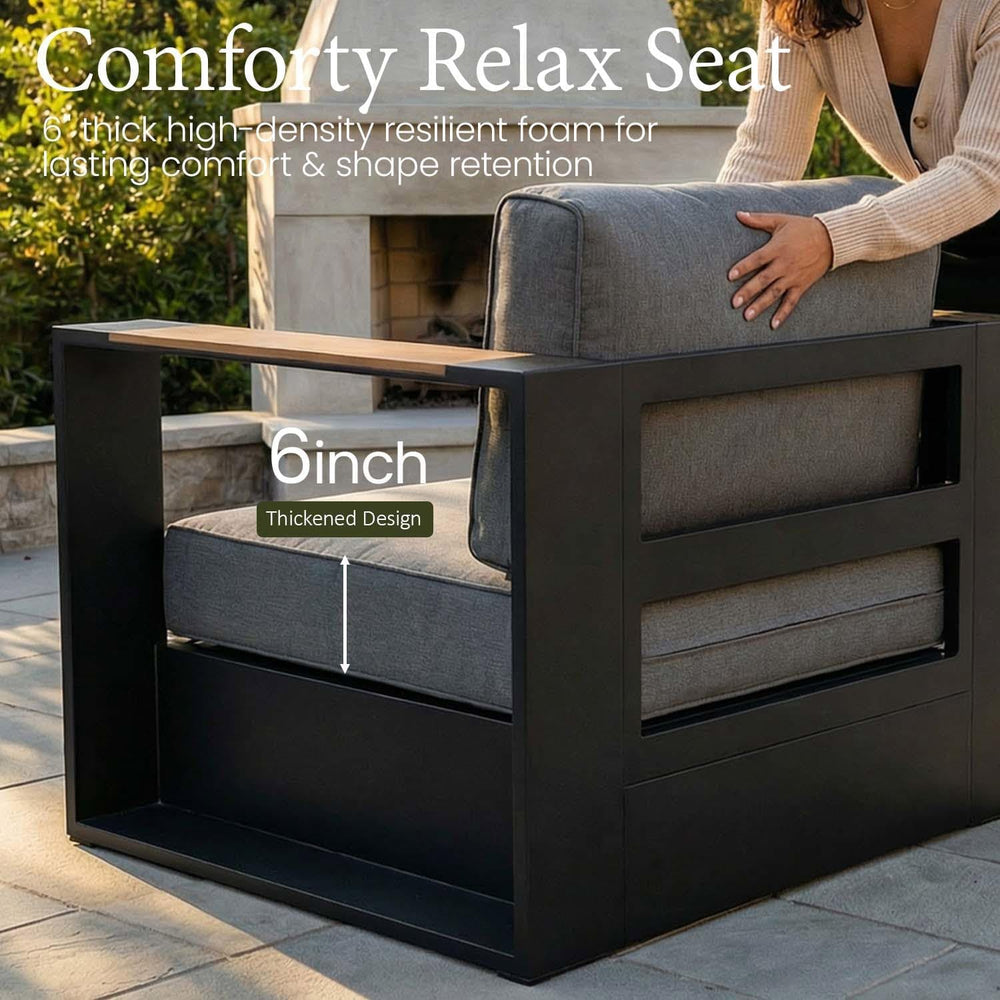 LayinSun 1 Pieces Aluminum Patio Furniture Set