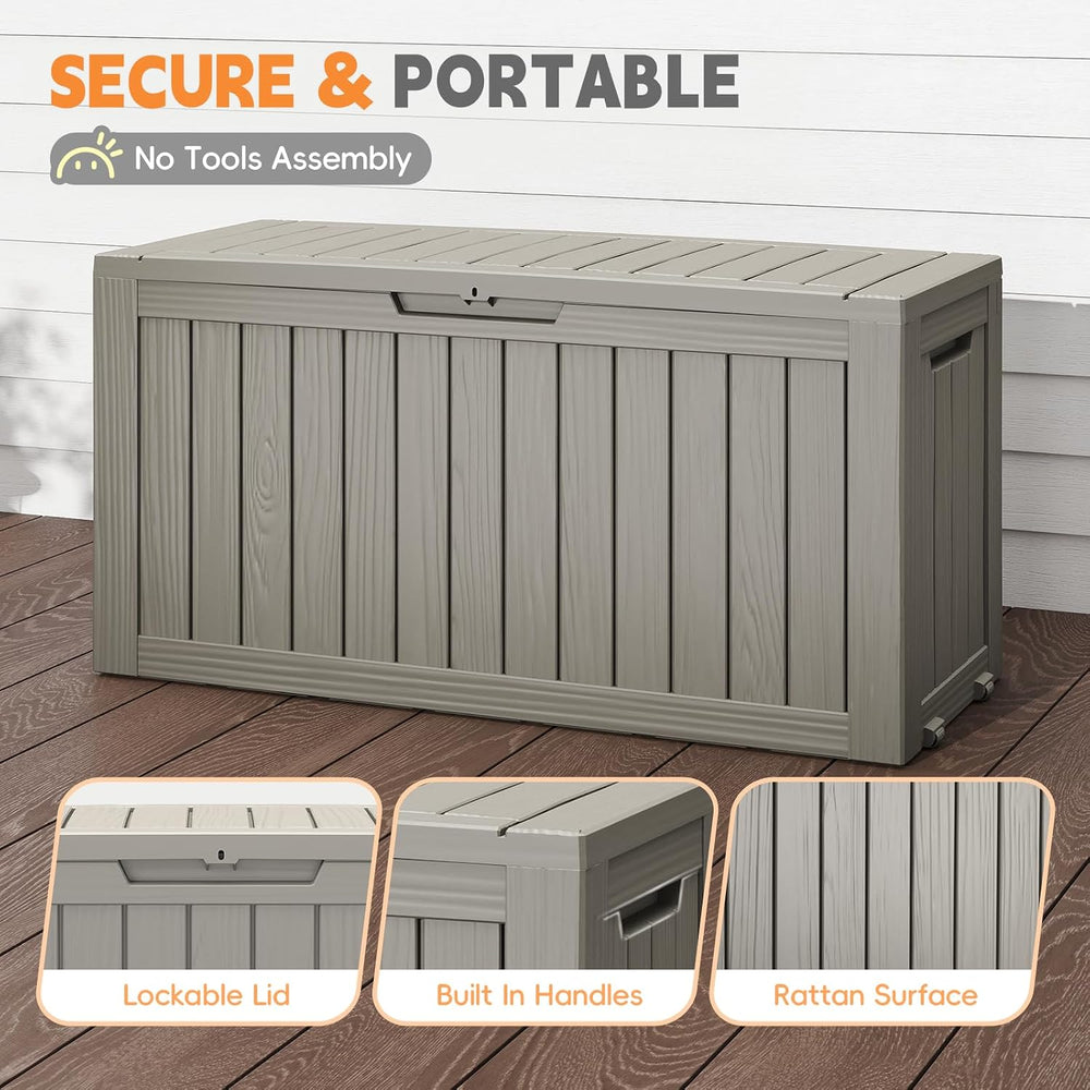 LubanNese Outdoor Storage Box, Waterproof Deck Box, Outdoor Patio Storage Bin...