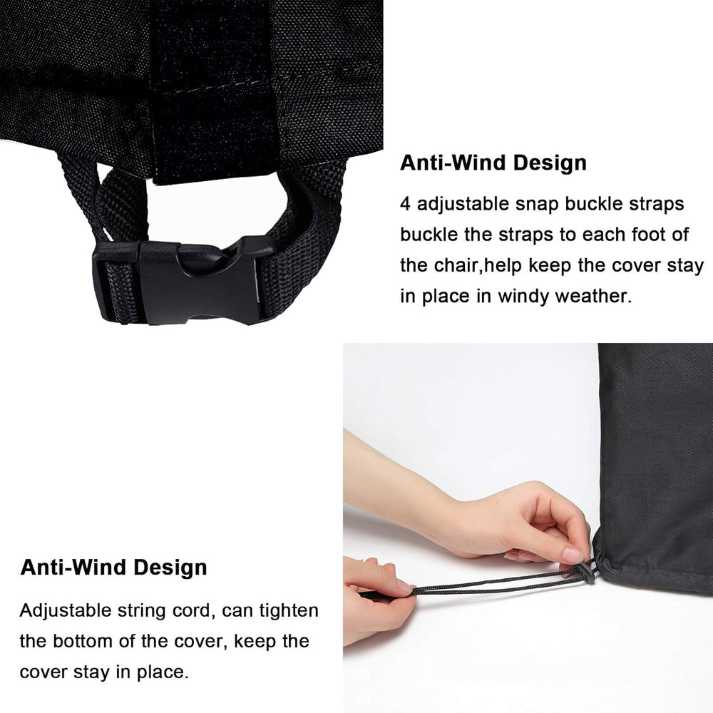 WOMACO Stackable Patio Chair Cover 2 Pack Waterproof Outdoor Stacking High Ba...