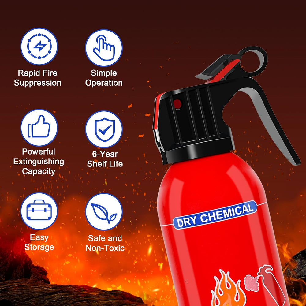 2 Pack ABC Dry Chemical Fire Extinguishers with Mount