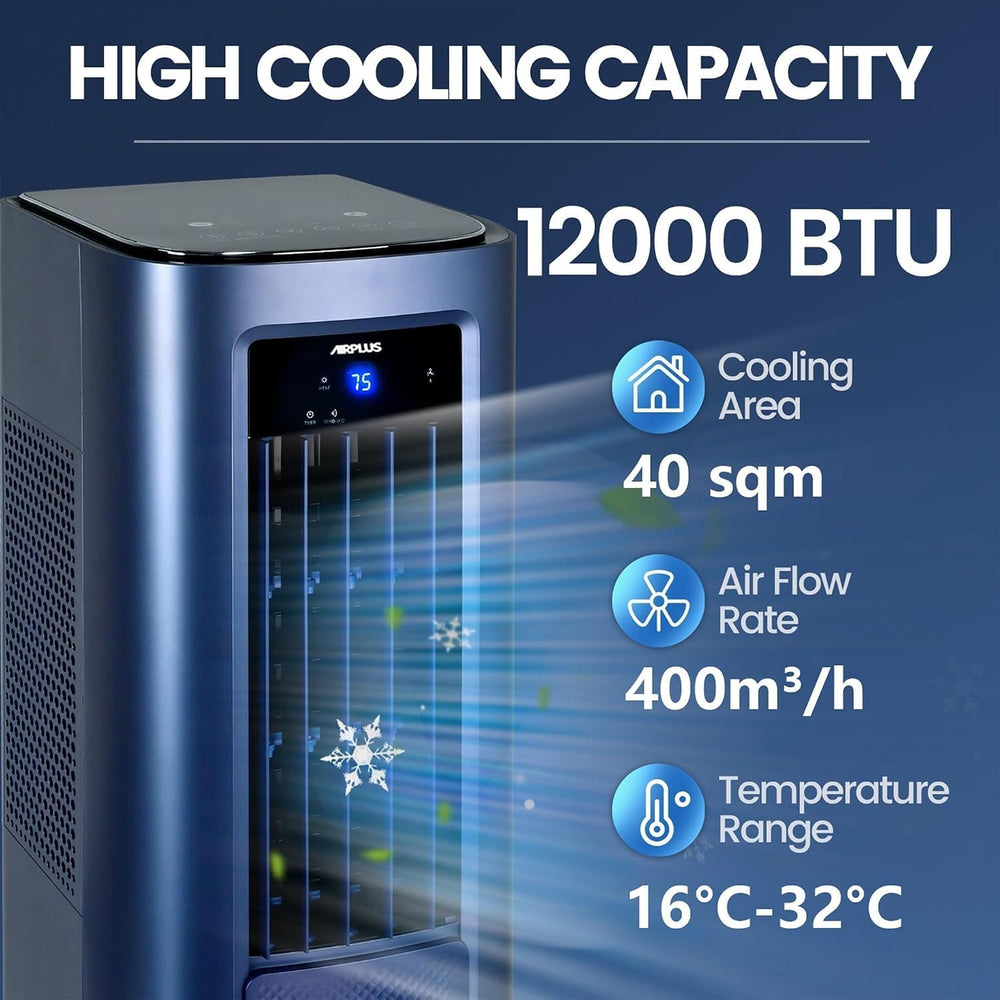 AIRPLUS Smart Portable Air Conditioner, 12,000 BTU Cooling/Heating Air Condit...